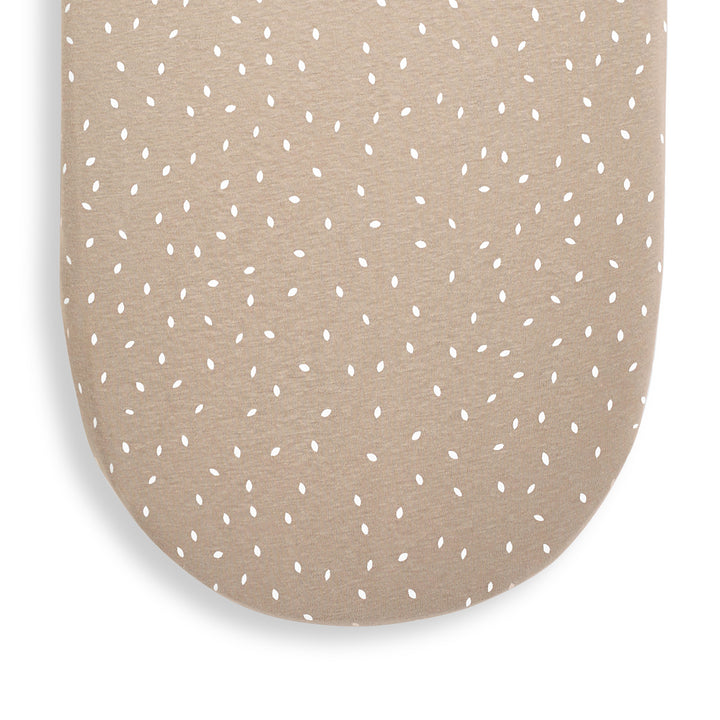The Little Green Sheep Organic Linen Moses basket sheet - Natural Edit Truffle Rice - Hola BB