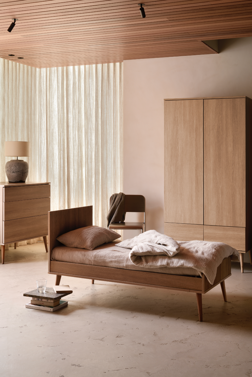 Flow Umbaubett – 140 x 70 cm – Honey Ash